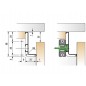 ADI Profil GOLA MONZA orizontal tip L,4m,alb mat